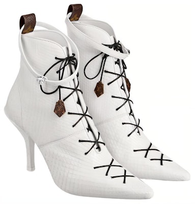 (Women) Louis Vuitton Janet Ankle Boot 'White Python' 1A57H4 Order (Women) Louis Vuitton Janet Ankle Boot 'White Python' 1A57H4