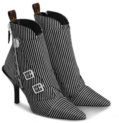 (W) Louis Vuitton Stivale Janet Canvas ''Nero e Bianco a Righe'' 1A57UM Order (W) Louis Vuitton Stivale Janet Canvas ''Nero e Bianco a Righe'' 1A57UM
