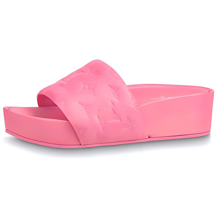 (Women) Louis Vuitton Jumbo Flatform 'Magenta' 1A8N4B