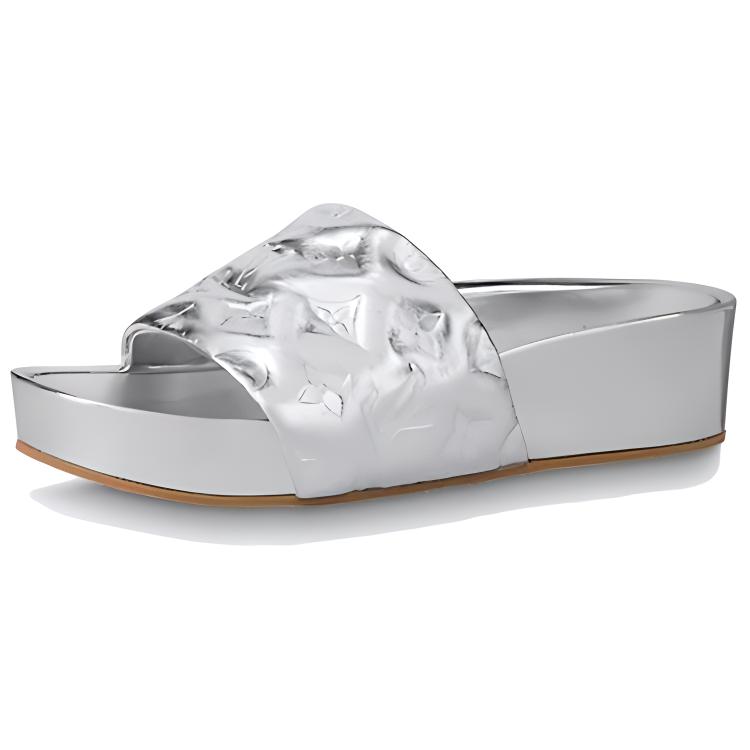 (Women) Louis Vuitton Jumbo Flatform 'Silver' 1A8T21
