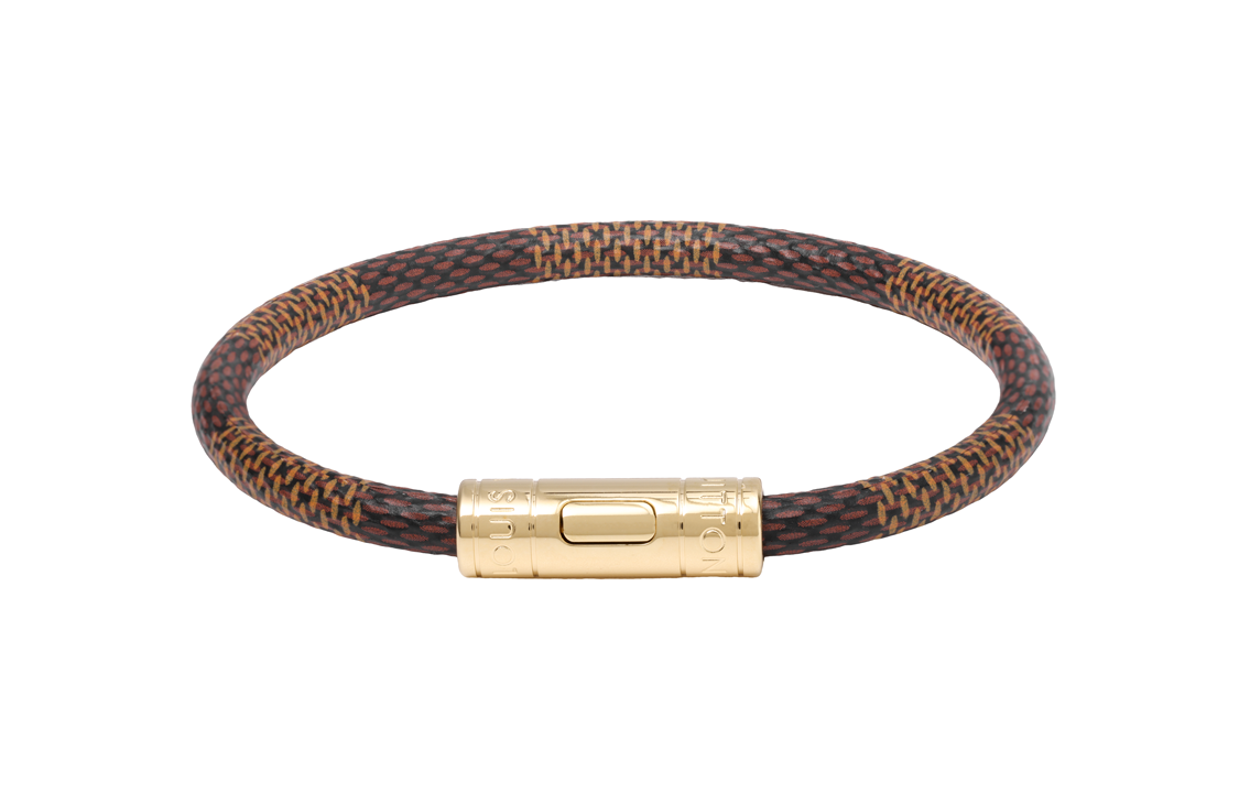 (Women) Louis Vuitton Keep It Monogram Engraved Metal Bracelet Brown/Gold M6139 圖 2