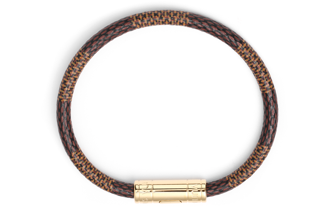 (Women) Louis Vuitton Keep It Monogram Engraved Metal Bracelet Brown/Gold M6139 圖 3