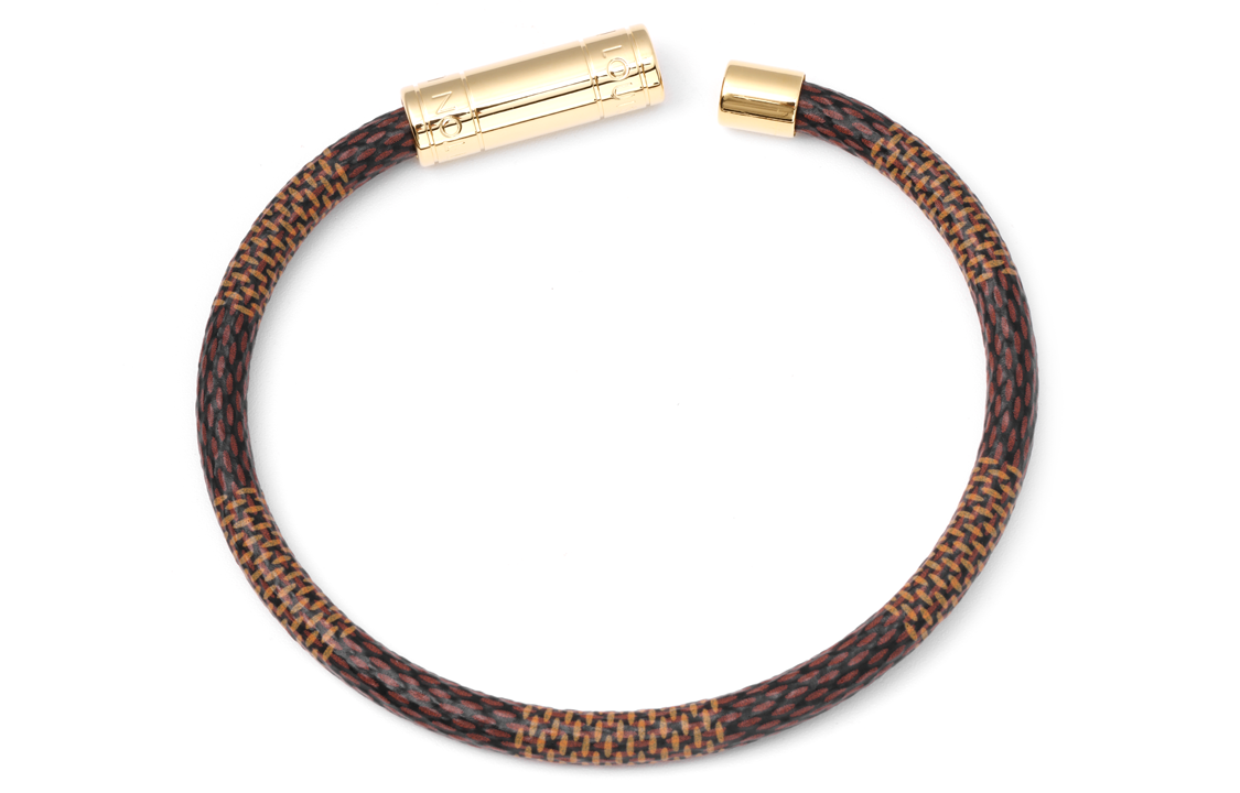 (Women) Louis Vuitton Keep It Monogram Engraved Metal Bracelet Brown/Gold M6139 圖 5