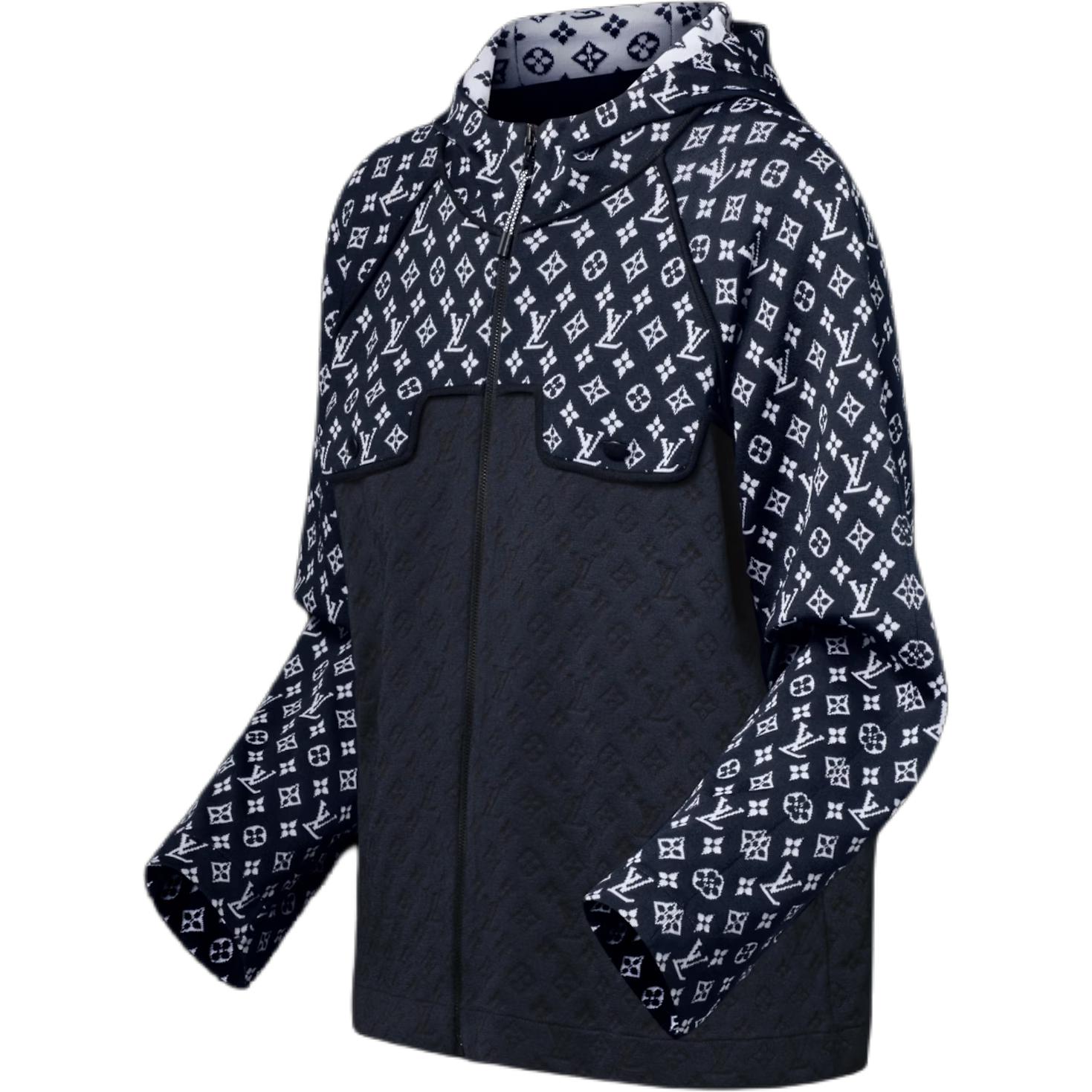 (Women) Louis Vuitton Knit Jacquard Logo Hoodie Jacket 1AI789 圖 4