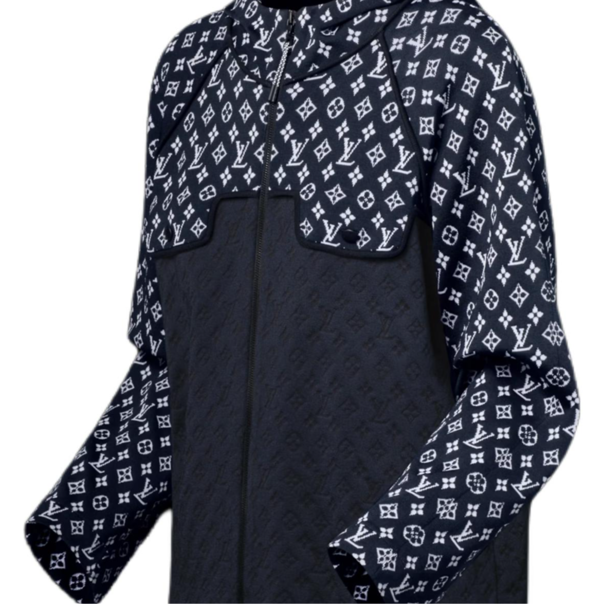 (Women) Louis Vuitton Knit Jacquard Logo Hoodie Jacket 1AI790 圖 5