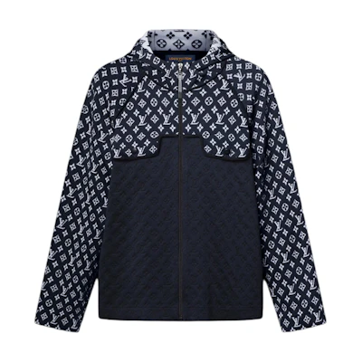 (Women) Louis Vuitton Knitted Jacquard Logo Hoodie Jacket 1AI791