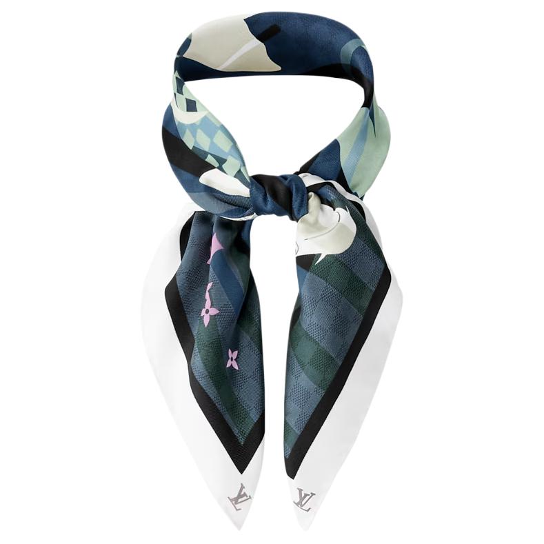 (Women) LOUIS VUITTON Koi Pattern 'Good Luck' Silk Scarf Multicolor  Accessory M96889 圖 3