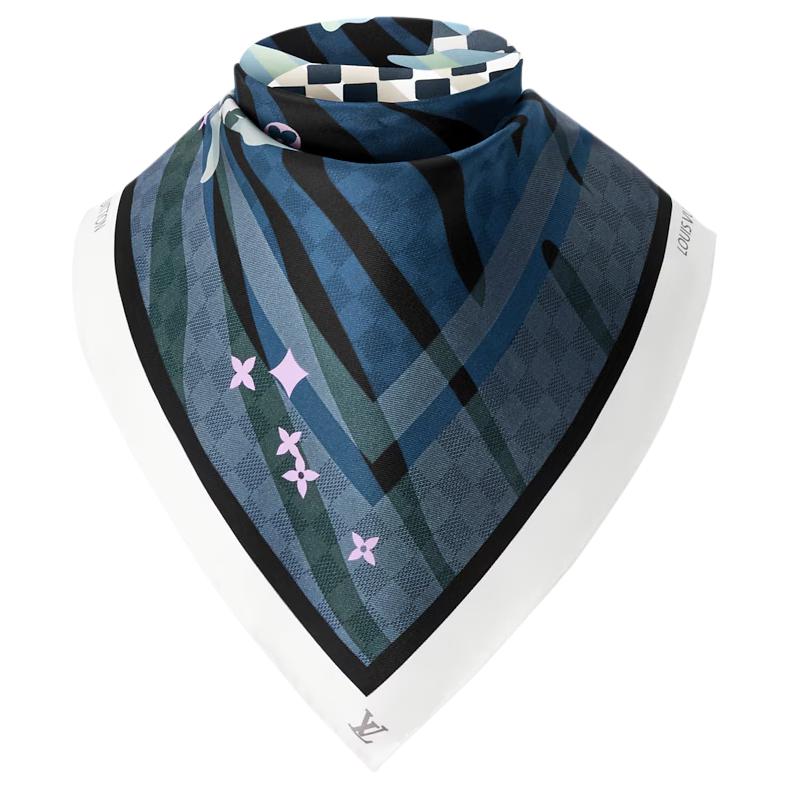 (Women) LOUIS VUITTON Koi Pattern 'Good Luck' Silk Scarf Multicolor  Accessory M96889 圖 4