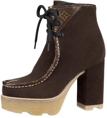 (Women) Louis Vuitton Lace-Up Ankle Boots 'Brown' 1AABAS Buy (Women) Louis Vuitton Lace-Up Ankle Boots 'Brown' 1AABAS