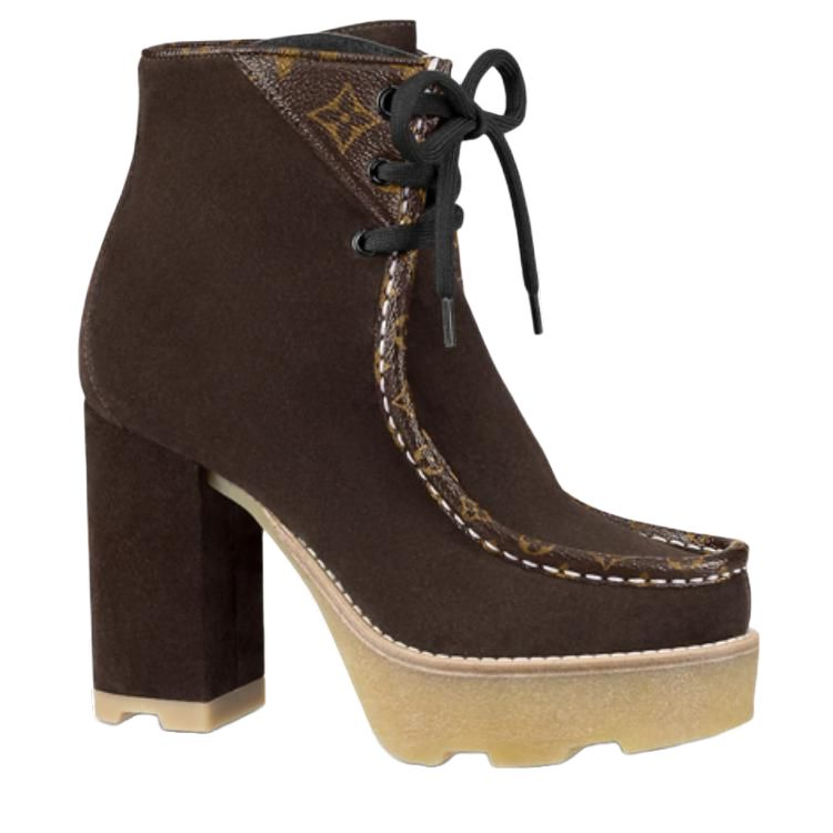 Order (W) 루이비통 브라운 레이스업 앵클부츠 1AABAS