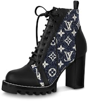 (Women) Louis Vuitton Lace-Up Bootie 'Blue Fashion' 1A9PYL (Women) Louis Vuitton Lace-Up Bootie 'Blue Fashion' 1A9PYL