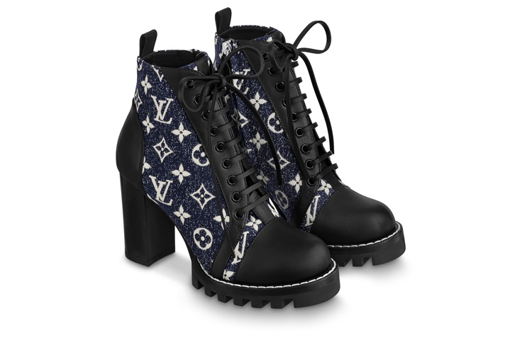 Lookbook 路易威登 皮革 繫帶 時尚 短筒靴 女款 藍色