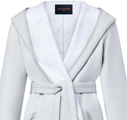 (Women) LOUIS VUITTON Lace-Up Hooded Long-Sleeve Coat Grey 1AGDTF Purchase (Women) LOUIS VUITTON Lace-Up Hooded Long-Sleeve Coat Grey 1AGDTF