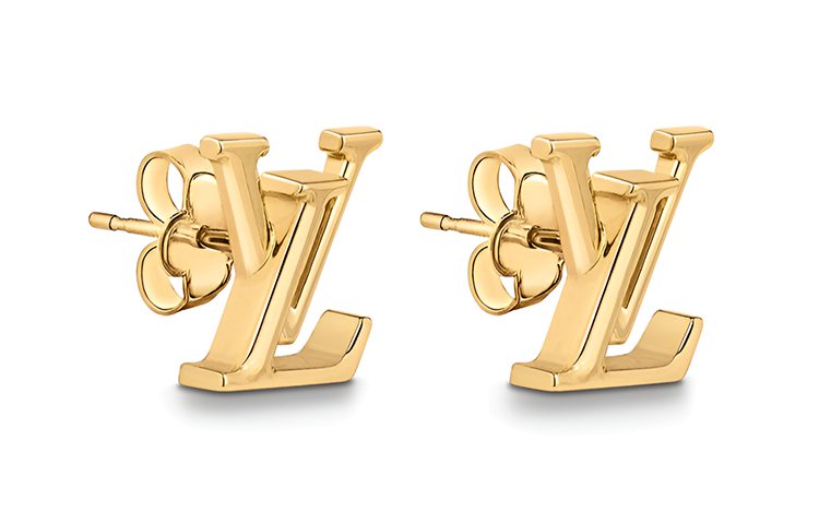 (Women) Louis Vuitton Large Logo Gold Metal Earrings for Women M00610 圖 2