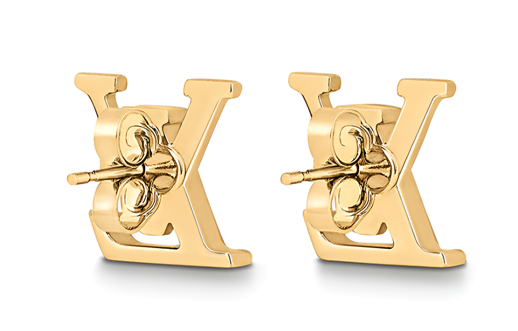 (Women) Louis Vuitton Large Logo Gold Metal Earrings for Women M00610 圖 3