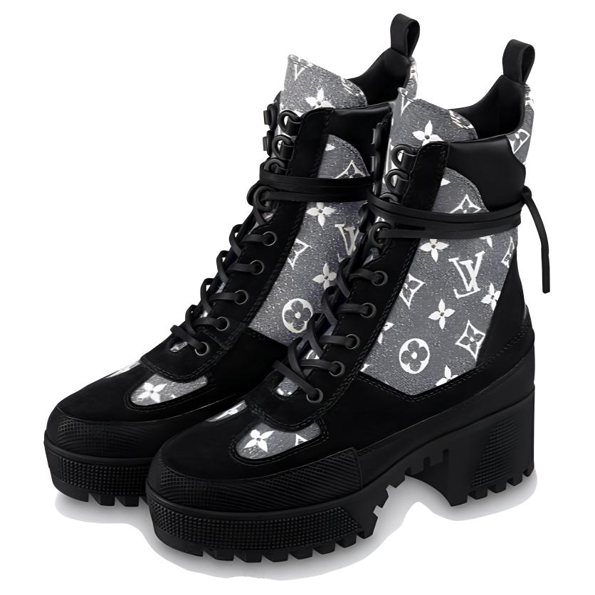 Lookbook (W) Bota Louis Vuitton Laureate 'Black Comfort Casual'. 1AB2X4