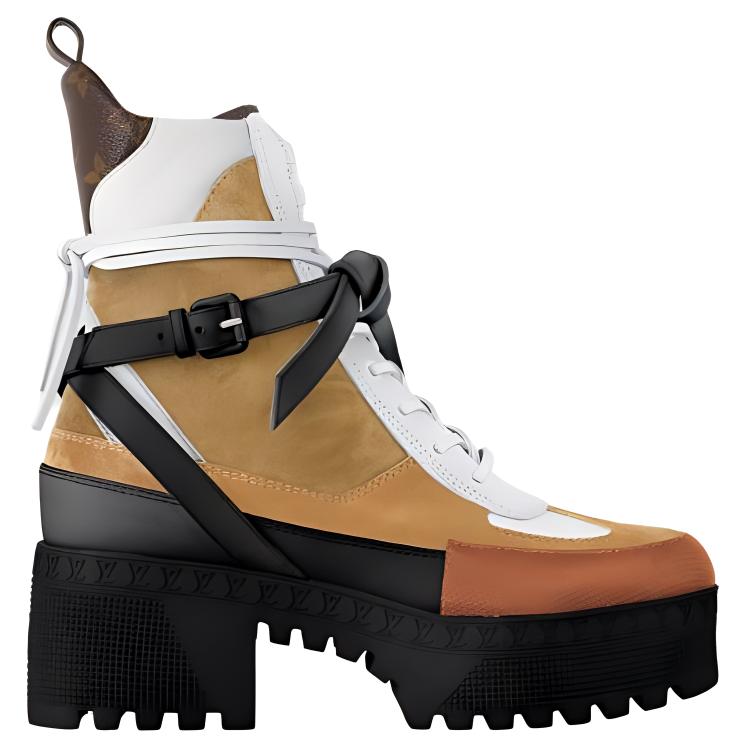 Order (W) Louis Vuitton Laureate 'Kulit Cokelat dengan Gesper Emas' 1AD24G