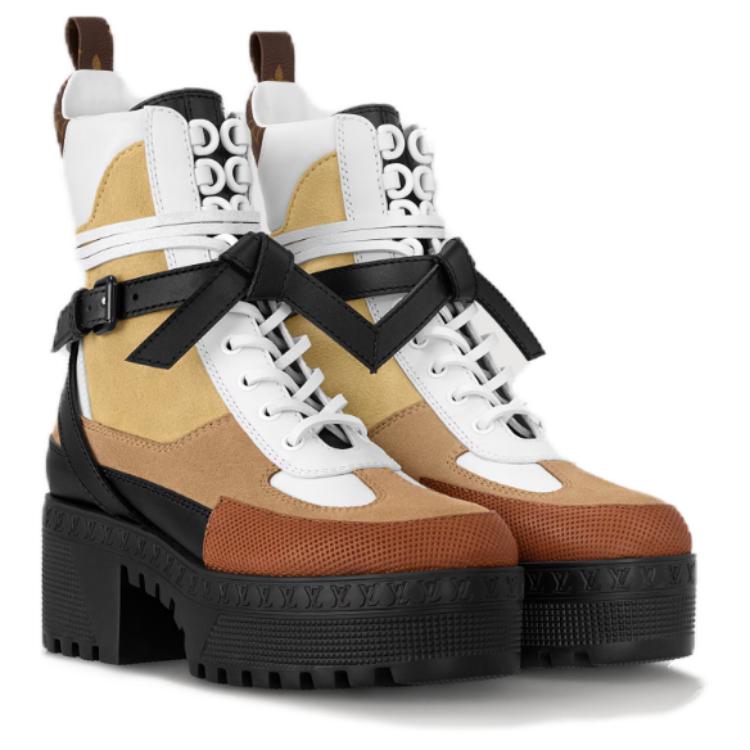 Lookbook (W) Louis Vuitton Laureate 'Kulit Cokelat dengan Gesper Emas' 1AD24G