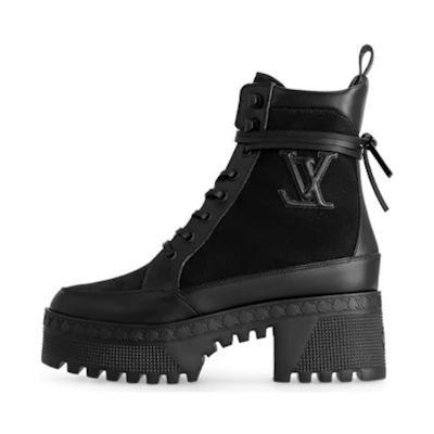 (W) LV Laureate Boot 'Black Canvas'