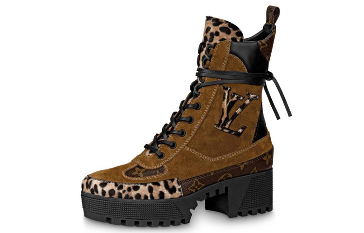 (Women) Louis Vuitton Laureate boots 'Brown yellow' 1A5NO9