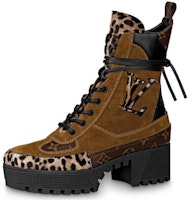 (Women) Louis Vuitton Laureate boots 'Brown yellow' 1A5NO9 (Women) Louis Vuitton Laureate boots 'Brown yellow' 1A5NO9
