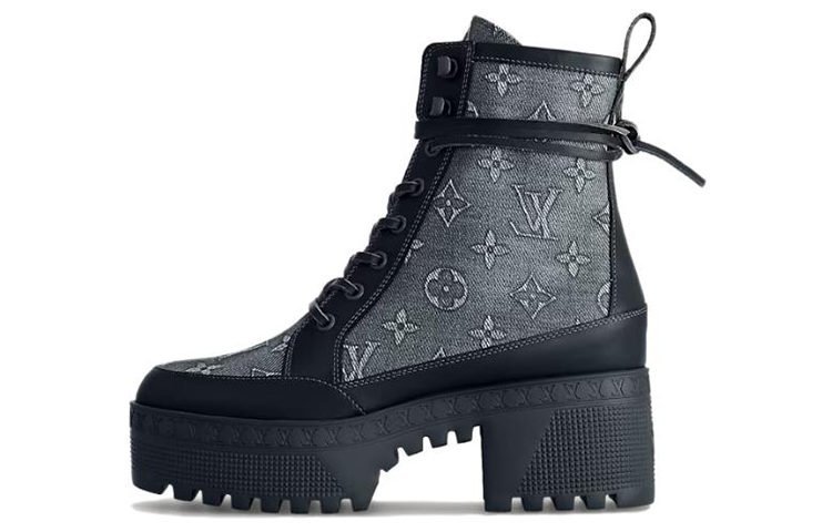 (Women) Louis Vuitton Laureate Platform Desert Boot 'Black' 1ACL3Y