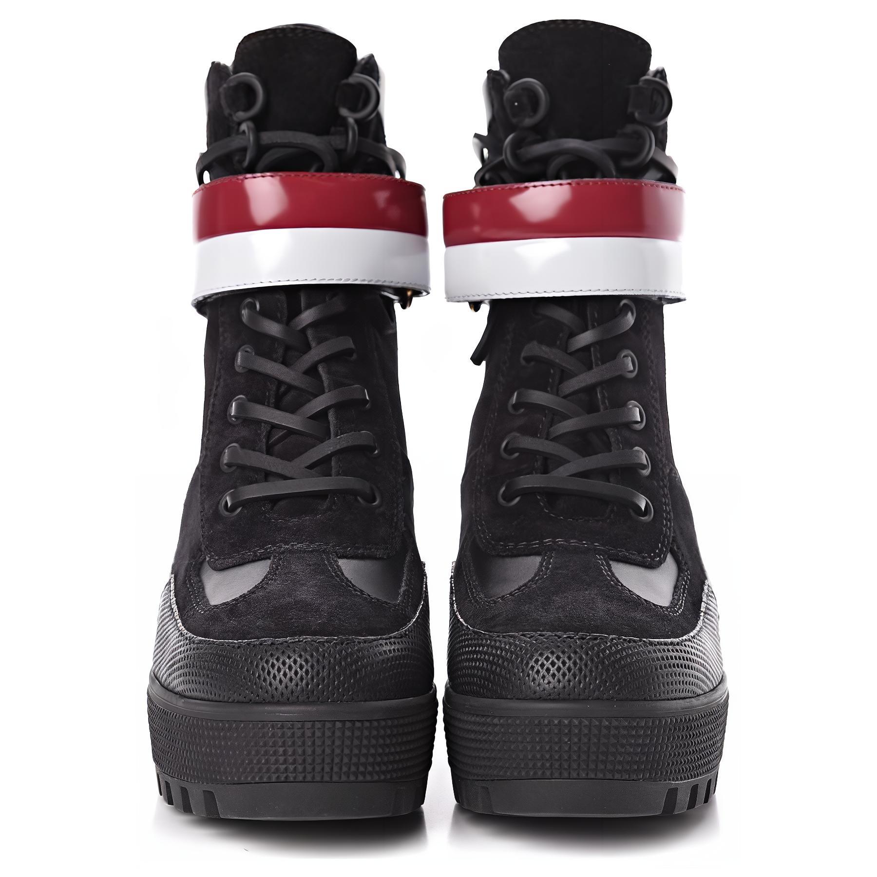 Lookbook (W) Botas Louis Vuitton Laureate Plataforma Desert 'Negro' 1A4FDU