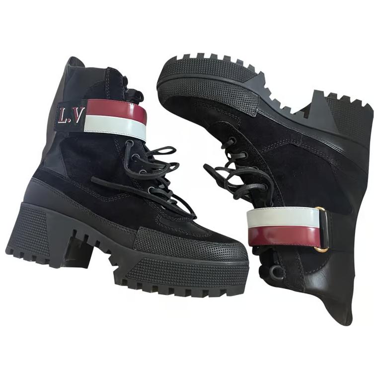 Shop (W) Botas Louis Vuitton Laureate Plataforma Desert 'Negro' 1A4FDU