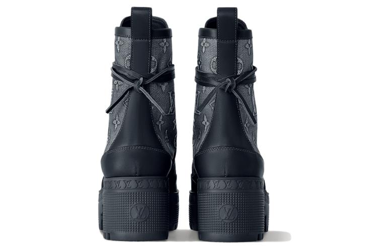 Purchase (Women) Louis Vuitton Laureate Platform Desert Boot 'Black' 1ACL3Y