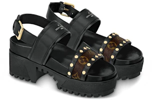 Order (Women) Louis Vuitton LAUREATE platform sandals 'Black Monogram' 1A4W22