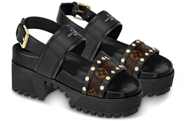 (Women) Louis Vuitton LAUREATE platform sandals 'Black Monogram' 1A4W22 Order (Women) Louis Vuitton LAUREATE platform sandals 'Black Monogram' 1A4W22