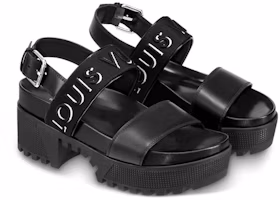 Lookbook (Women) Louis Vuitton LAUREATE platform sandals 'Black' 1A4X2M