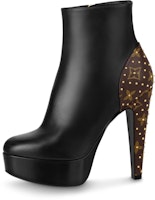 路易威登 皮革 側拉鏈 短靴 女款 黑色 Buy 路易威登 皮革 側拉鏈 短靴 女款 黑色