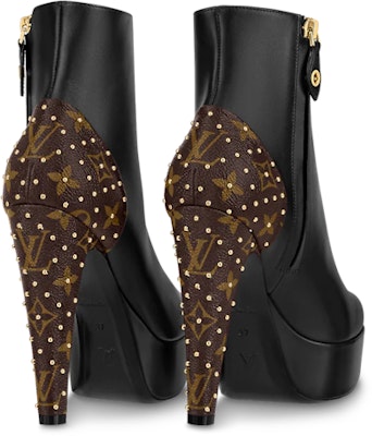 (Women) Louis Vuitton Leather Ankle Boot 'Side Zip Black' 1AAZUW Lookbook (Women) Louis Vuitton Leather Ankle Boot 'Side Zip Black' 1AAZUW