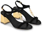 Lookbook (W) Louis Vuitton Leren Buckle Chunky Hak Ronde Neus Fashion Slide 6.5cm ''Zwart'' 1ABIGM