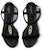 (W) Louis Vuitton Kulit Buckle Chunky Heel Round Toe Fashion Slide 6.5cm 'Hitam' 1ABIGM