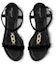 Shop (W) Louis Vuitton Kulit Buckle Chunky Heel Round Toe Fashion Slide 6.5cm 'Hitam' 1ABIGM