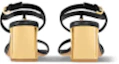 Purchase (W) Louis Vuitton Leren Buckle Chunky Hak Ronde Neus Fashion Slide 6.5cm ''Zwart'' 1ABIGM