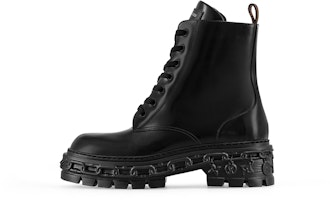(Women) Louis Vuitton Leather Comfort Casual Ankle Boot 'Black Martin' 1AC9H0 (Women) Louis Vuitton Leather Comfort Casual Ankle Boot 'Black Martin' 1AC9H0