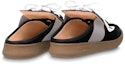 Shop (W) Sandal Rata Kulit Louis Vuitton 'Hitam Kelabu Coklat' 1ABGYV