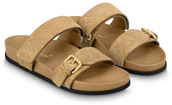 (Women) Louis Vuitton Leather Flat Slide 'Brown' 1ABOYH Order (Women) Louis Vuitton Leather Flat Slide 'Brown' 1ABOYH