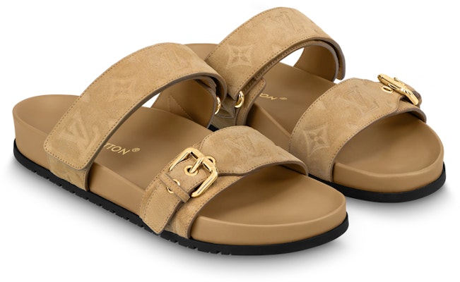 (Women) Louis Vuitton Leather Flat Slide 'Brown' 1ABOYH Order (Women) Louis Vuitton Leather Flat Slide 'Brown' 1ABOYH