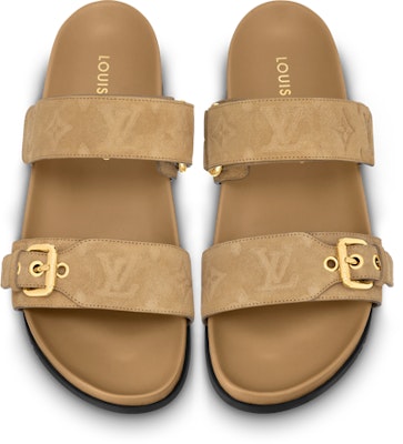 (Women) Louis Vuitton Leather Flat Slide 'Brown' 1ABOYH Lookbook (Women) Louis Vuitton Leather Flat Slide 'Brown' 1ABOYH
