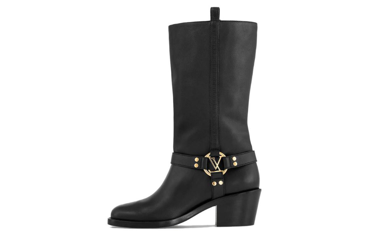 (Women) Louis Vuitton Leather High-Top Boot 'Black' 1ACI4N