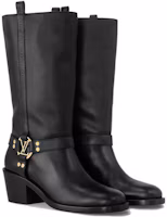 Shop (Women) Louis Vuitton Leather High-Top Boot 'Black' 1ACI4N