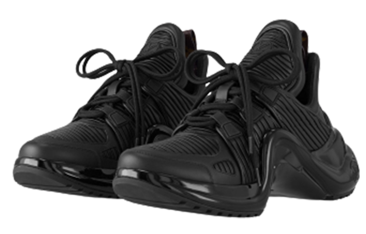 Shop (W) Louis Vuitton Baskets Basses en Cuir ''Lacets Noirs'' 1ABIL4