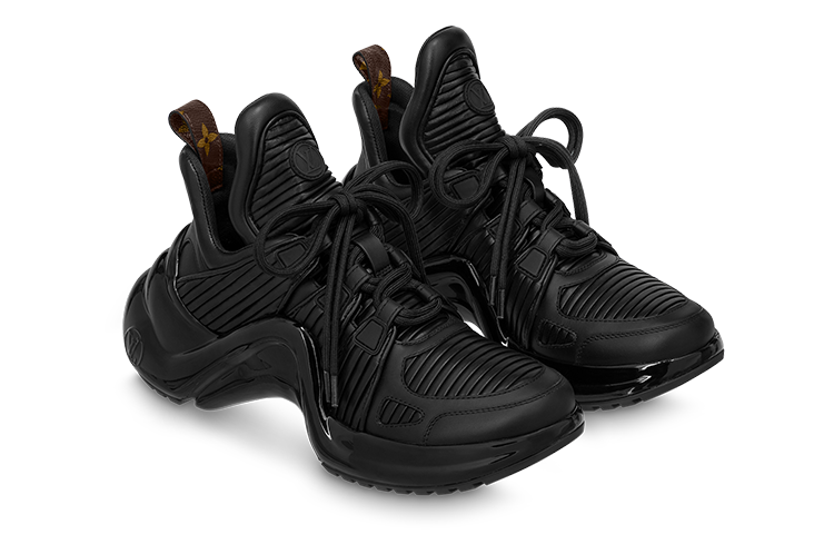 Purchase (W) Louis Vuitton Baskets Basses en Cuir ''Lacets Noirs'' 1ABIL4