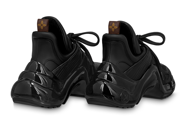 Details for (W) Louis Vuitton Baskets Basses en Cuir ''Lacets Noirs'' 1ABIL4