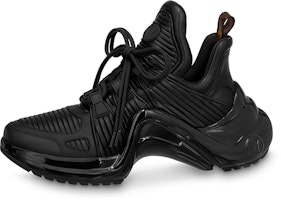 (Women) Louis Vuitton Leather Low-Top 'Black Lace-Up' 1ABIL4 (Women) Louis Vuitton Leather Low-Top 'Black Lace-Up' 1ABIL4
