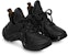 (W) Louis Vuitton Kulit Low-Top 'Hitam Bercorak Tali' 1ABIL4